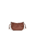 Brunello Cucinelli Braune Kalbsleder Bos Taurus Schultertasche