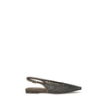 Brunello Cucinelli Braune Kalbsleder-Ballerinas Bos Taurus
