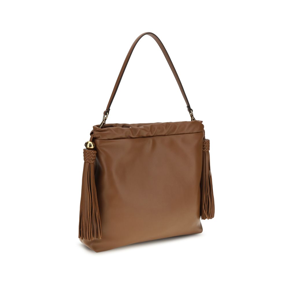 Etro Braune Lammleder Schultertasche Ovis Aries Aries