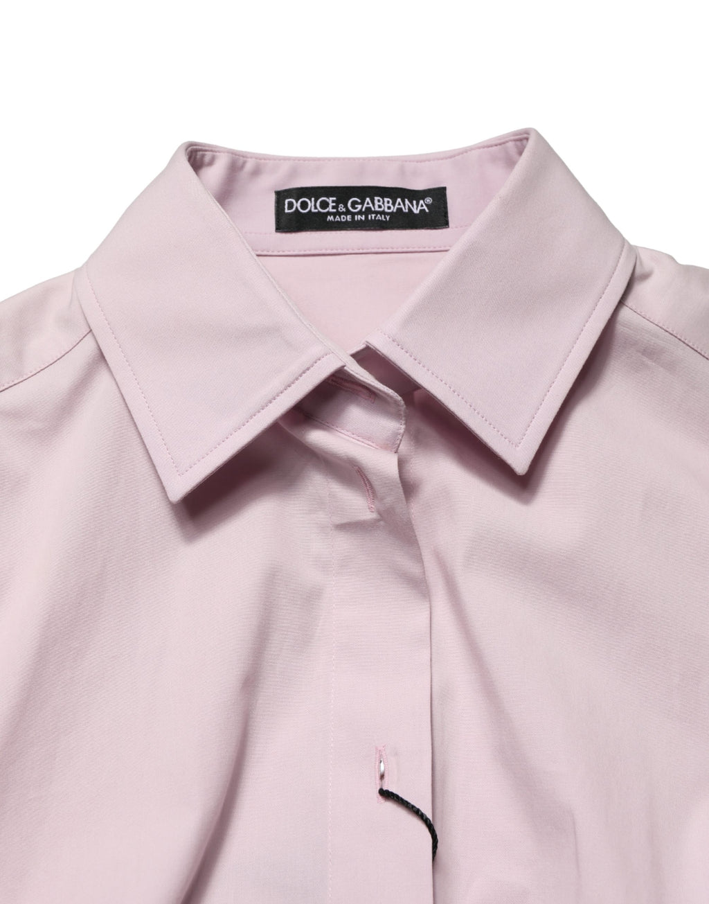 Dolce & Gabbana Pink Cotton Long Sleeves Collared Shirt Top