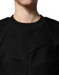 Philosophy Schwarzer Cropped Sweatshirt-Pullover mit Reißverschluss hinten