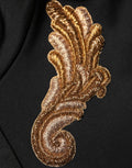 Dolce & Gabbana Schwarzer Kapuzenpullover mit Stickerei und Quasten