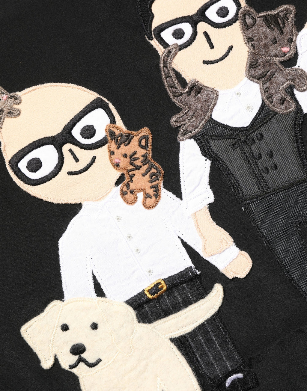 Dolce & Gabbana Schwarze #dgfamily Seidenbluse