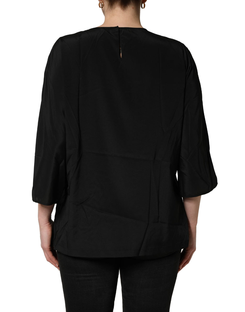 Dolce & Gabbana Schwarze #dgfamily Seidenbluse