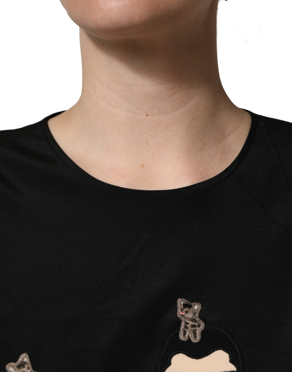 Dolce & Gabbana Schwarze #dgfamily Seidenbluse