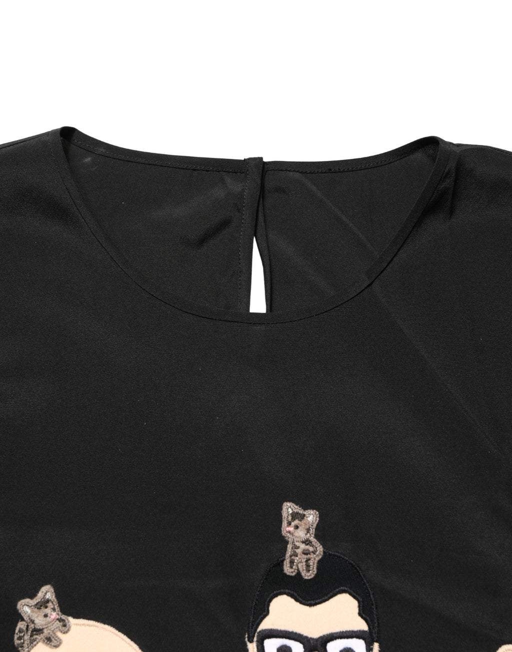 Dolce & Gabbana Schwarze #dgfamily Seidenbluse