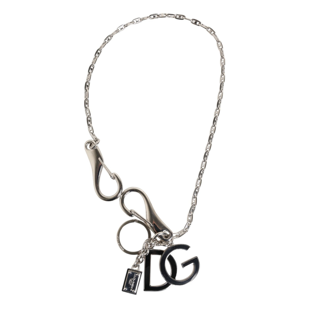 Dolce & Gabbana Schlüsselanhänger mit silberfarbenem DG-Logo, Schlüsselhalter, Taschenanhänger