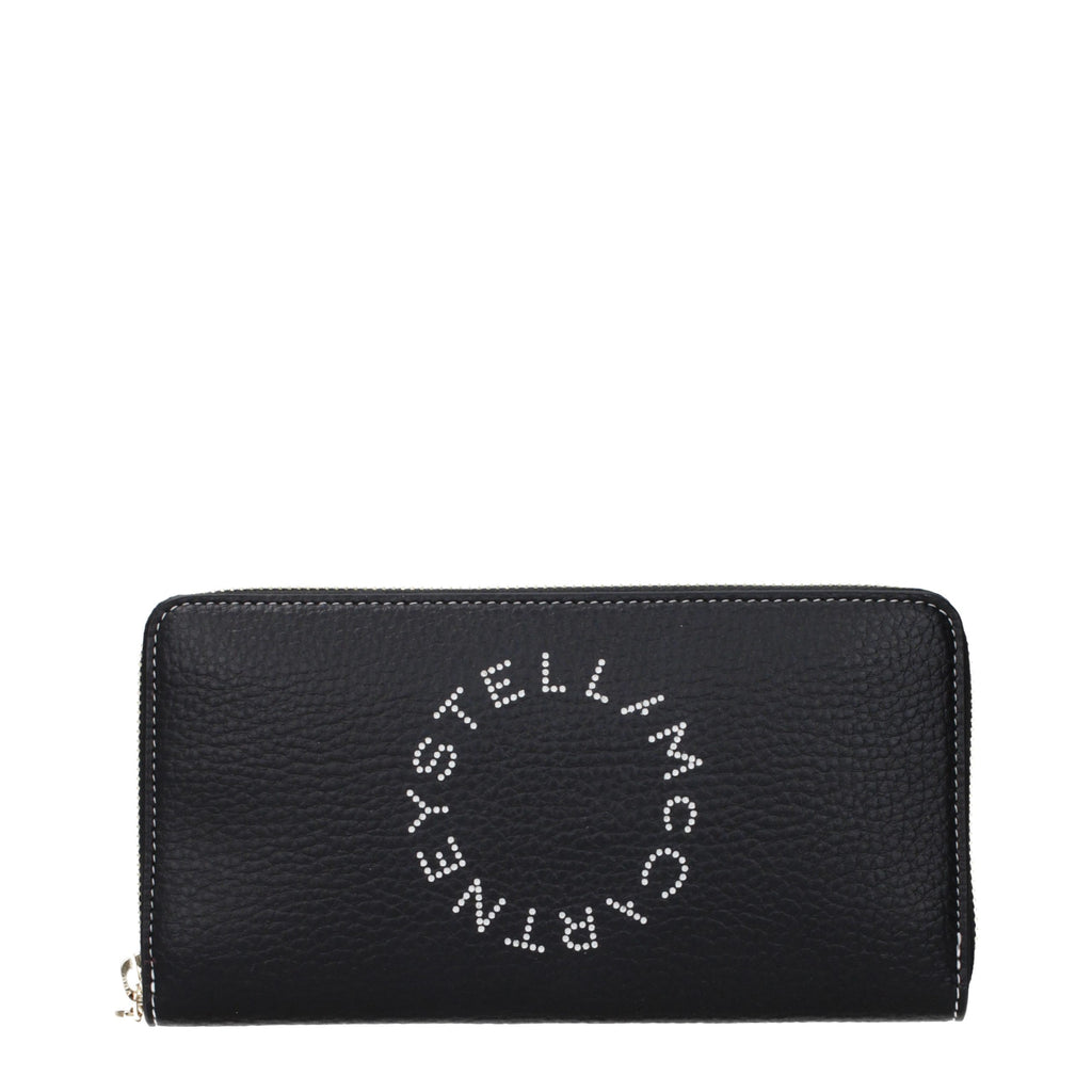 Stella McCartney Schwarzes Leder Portemonnaie