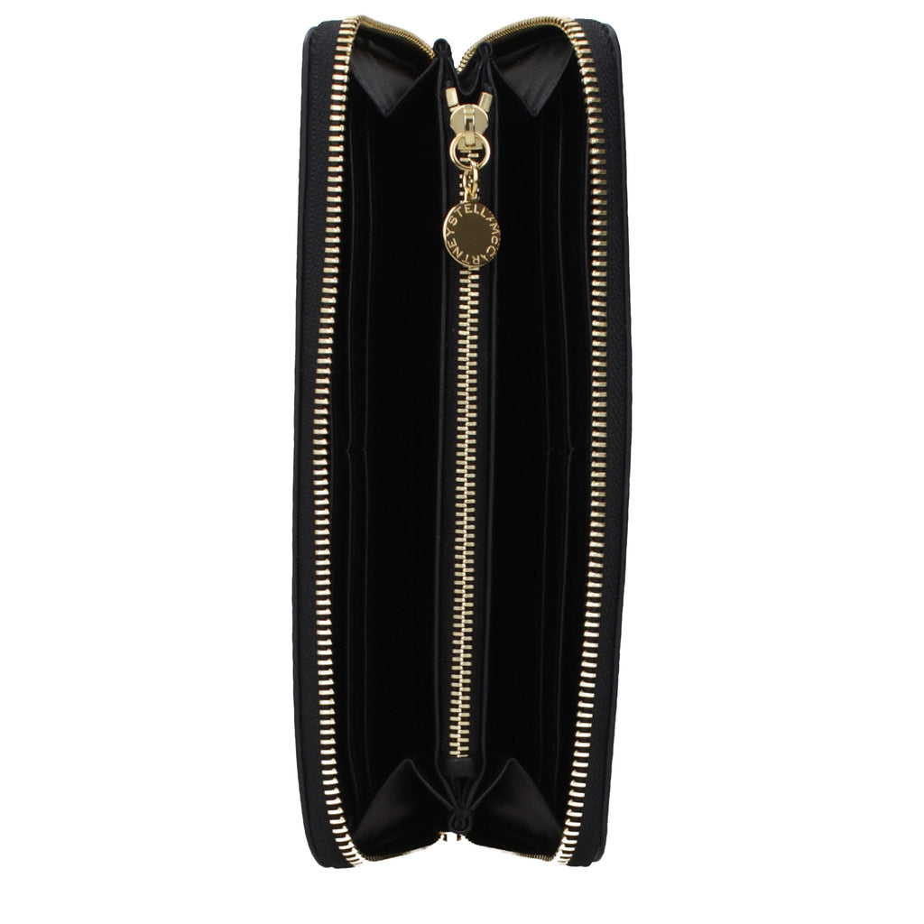 Stella McCartney Schwarzes Leder Portemonnaie