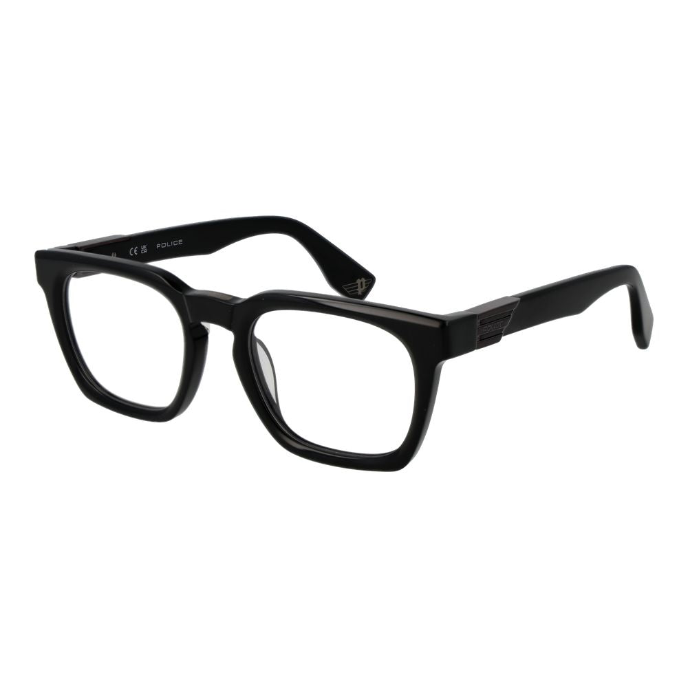 Police Brille mit schwarzen Cellulose-Acetat-Gestellen