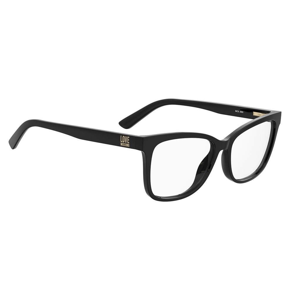 Love Moschino Schwarze Kunststoffbrille (Gestell)