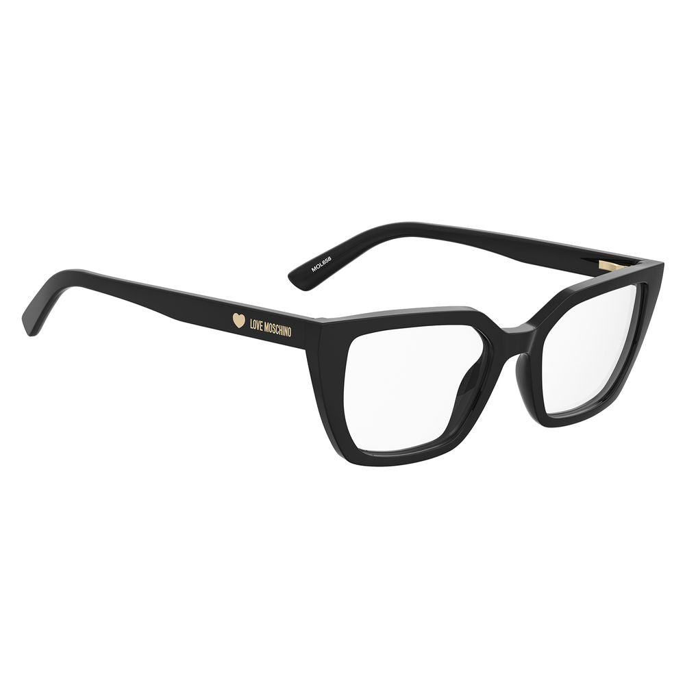 Love Moschino Schwarze Brille aus Acetat (Gestell)