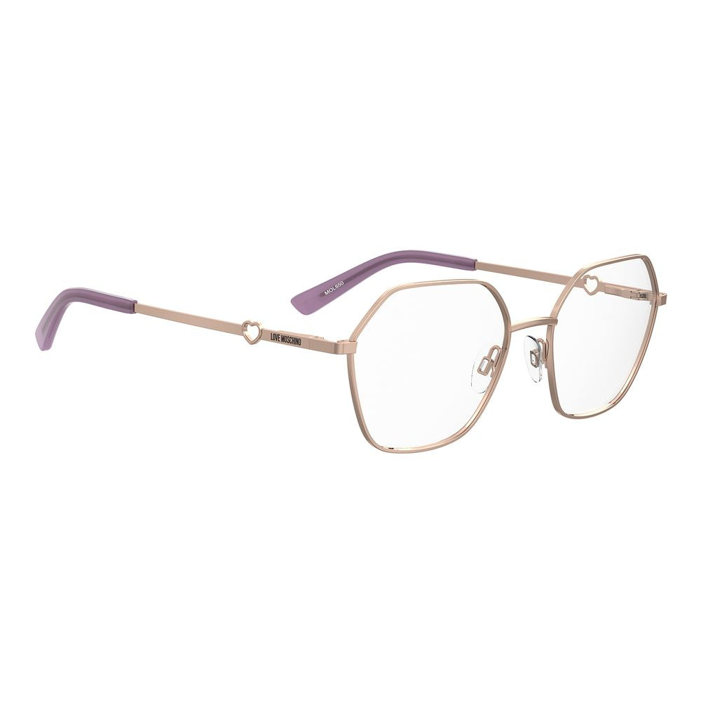 Love Moschino Brille aus Roségold-Metall (Fassung)