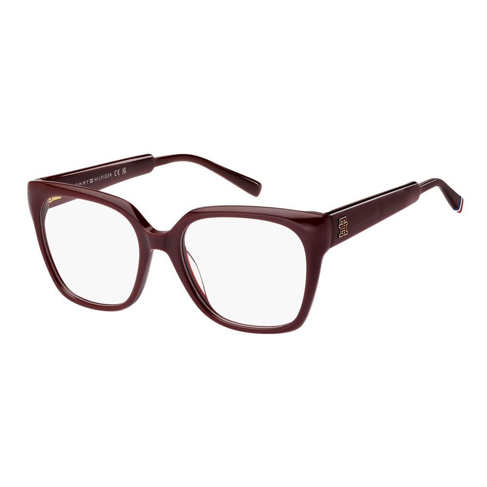 Tommy Hilfiger Brille aus Burgunderrotem Acetat (Gestell)