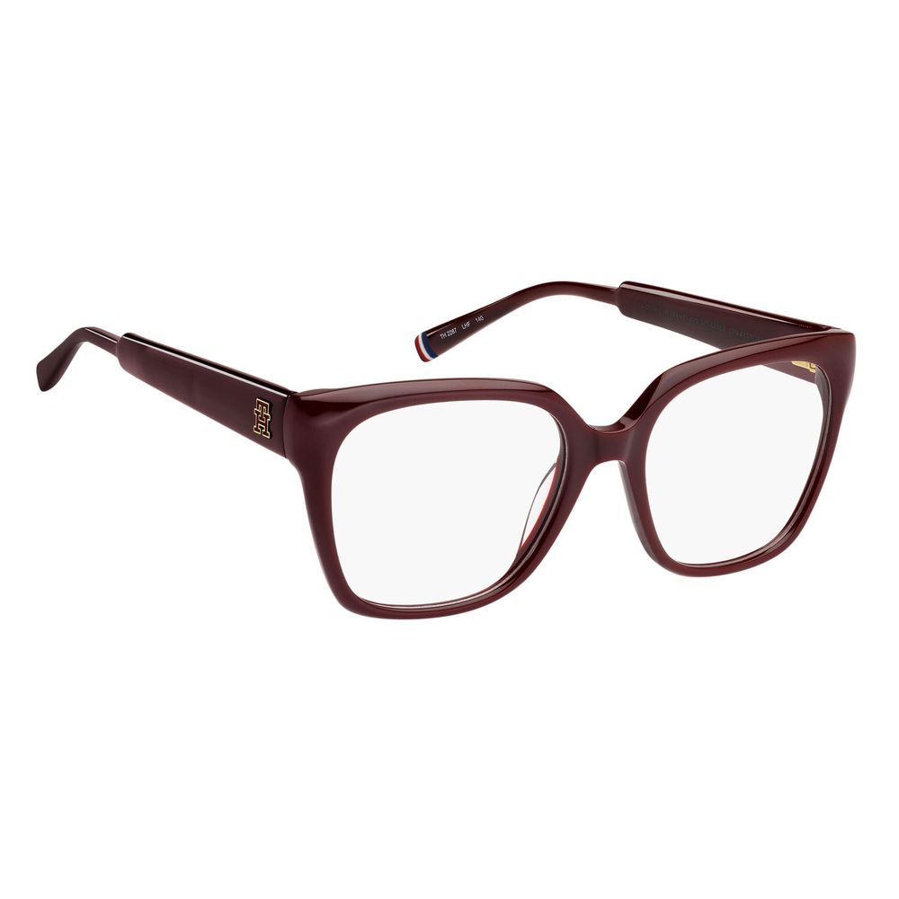 Tommy Hilfiger Brille aus Burgunderrotem Acetat (Gestell)