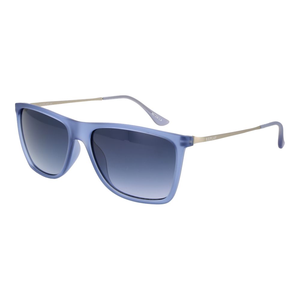 Replay Blaue Sonnenbrille aus Edelstahl