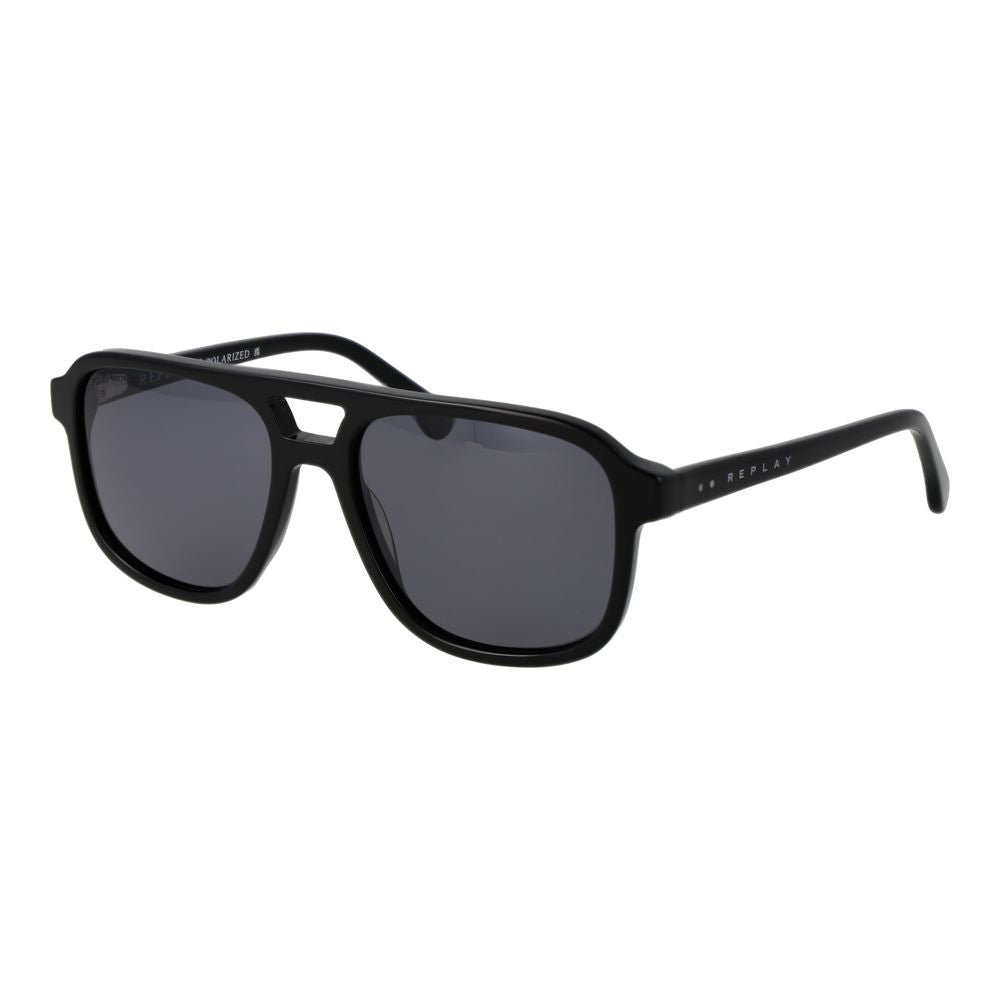 Replay Schwarze Sonnenbrille aus Acetat