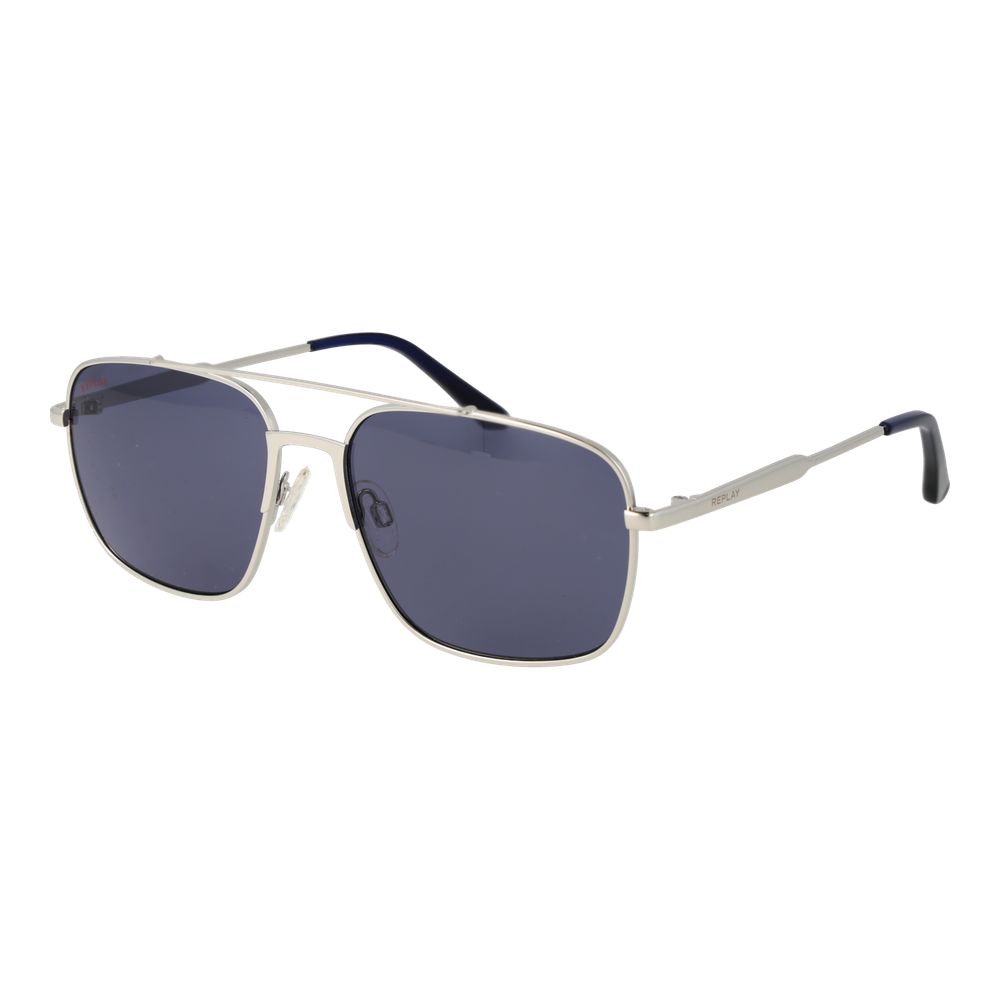 Replay Sonnenbrille aus silbernem Metall