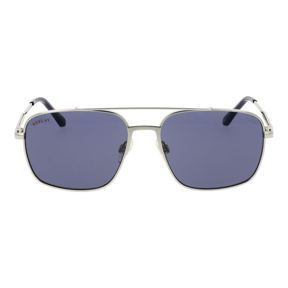 Replay Sonnenbrille aus silbernem Metall