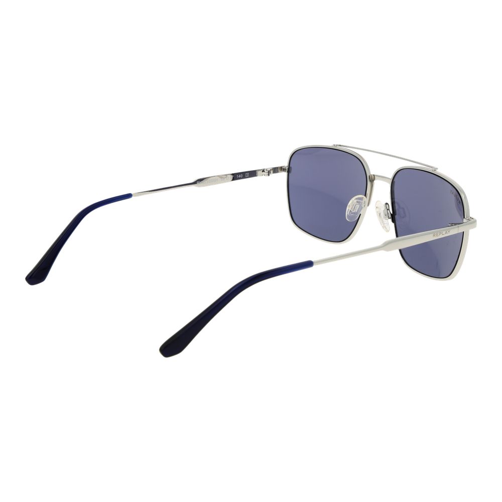 Replay Sonnenbrille aus silbernem Metall