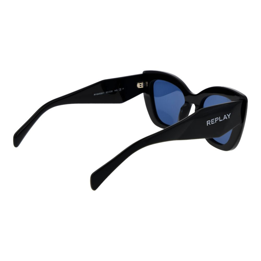 Replay Schwarze Sonnenbrille aus Acetat