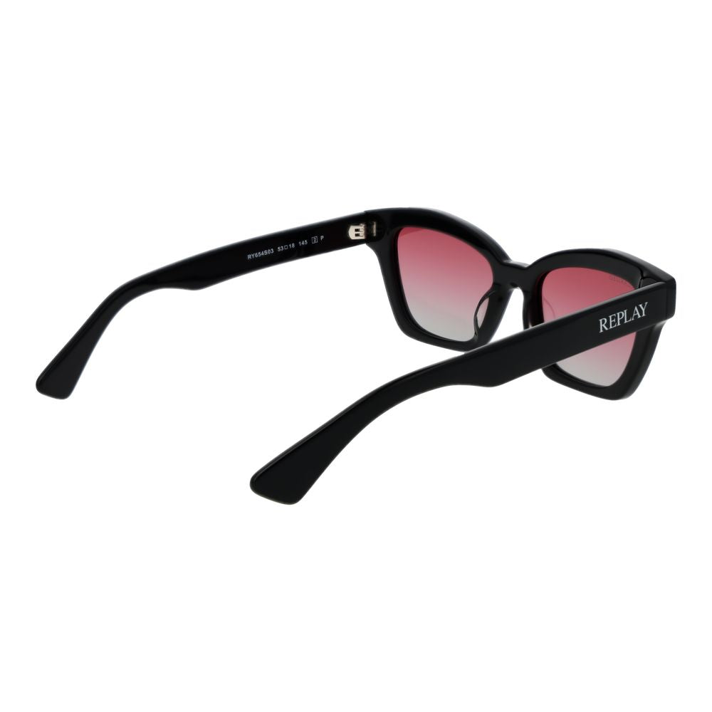 Replay Schwarze Sonnenbrille aus Acetat