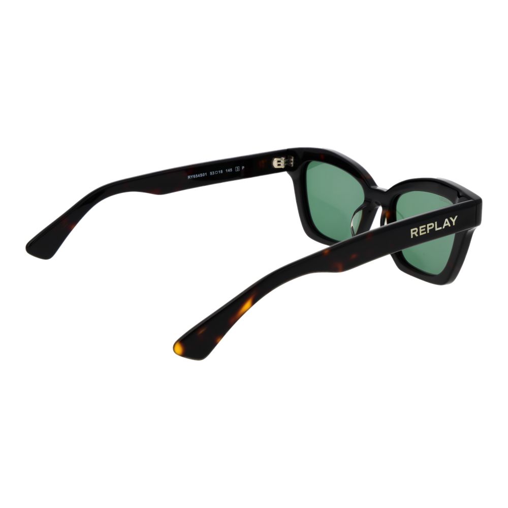 Replay Schwarze Sonnenbrille aus Acetat