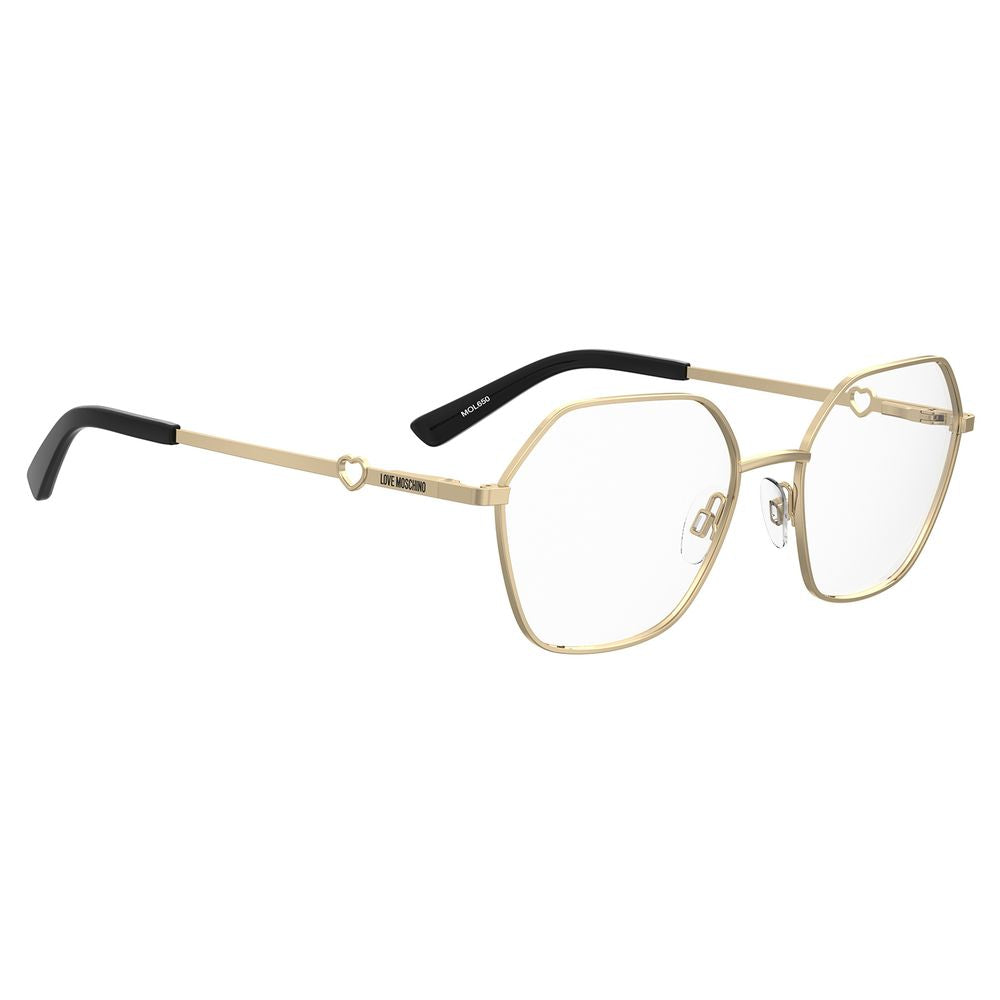Love Moschino Brille aus Goldmetall (Fassung)