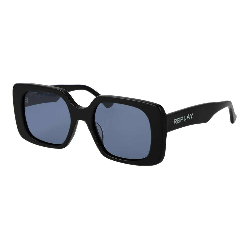 Replay Schwarze Sonnenbrille aus Acetat
