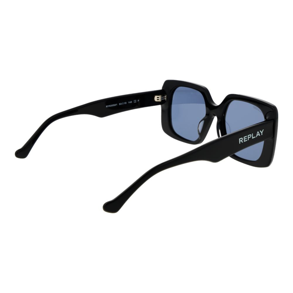 Replay Schwarze Sonnenbrille aus Acetat