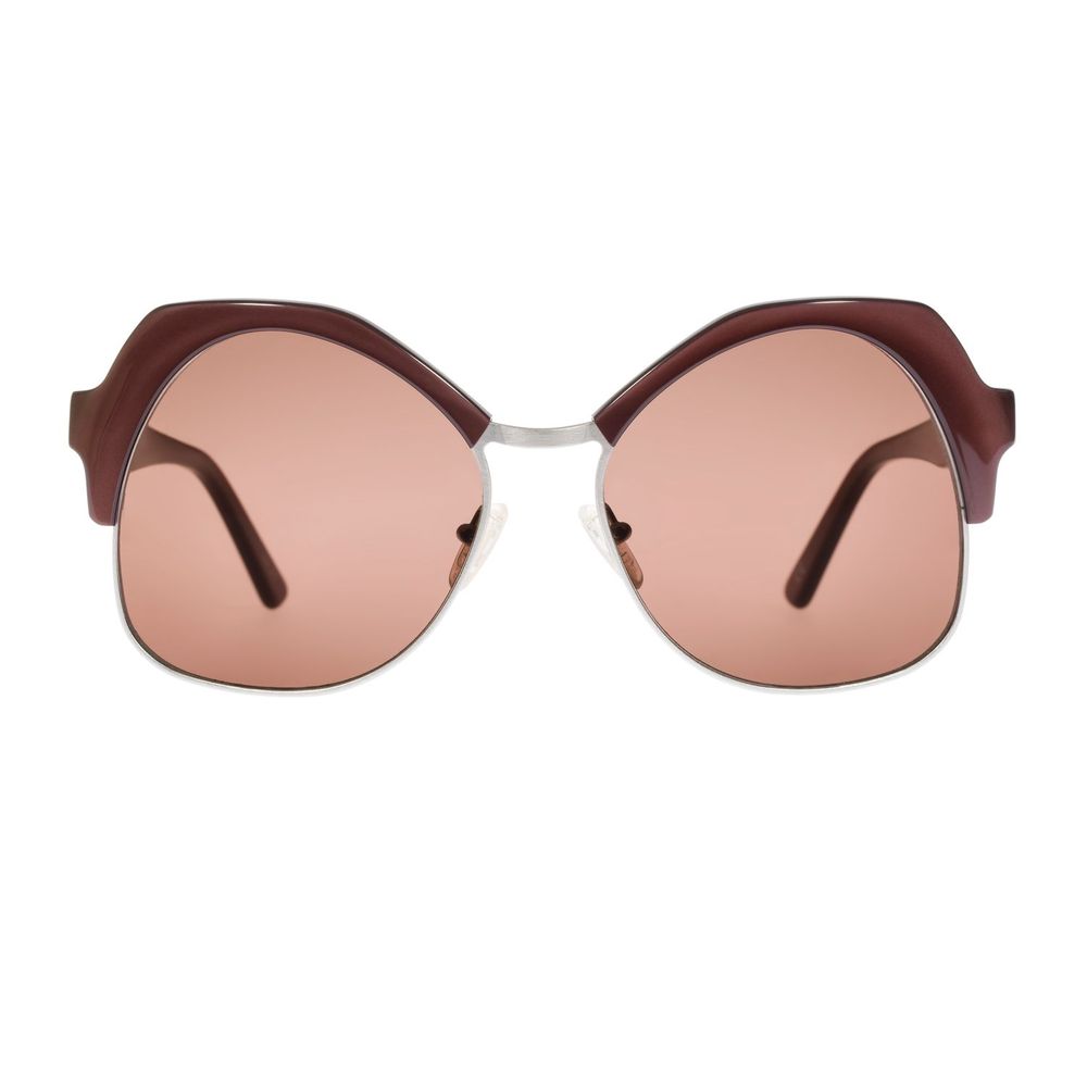 Andy Wolf Braune Sonnenbrille aus Metall