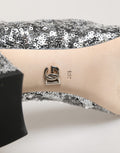 Dolce & Gabbana Kurze Stiefel mit silbernen Pailletten und Stretch-Anteil