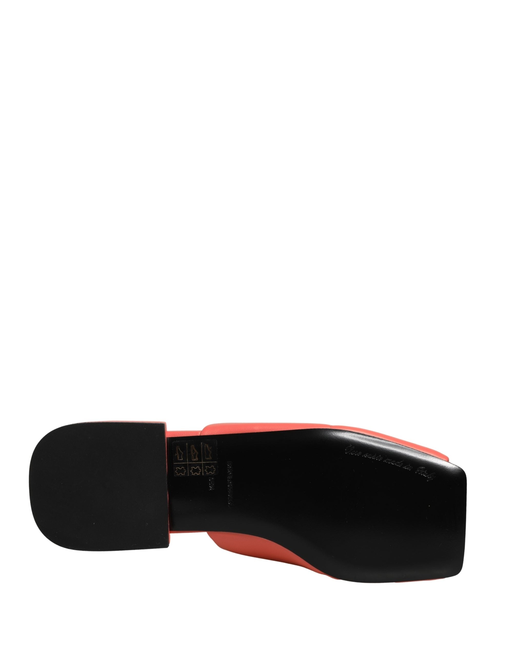 Dolce & Gabbana Orange DG Logo Leder Pantoletten Sandalen Schuhe
