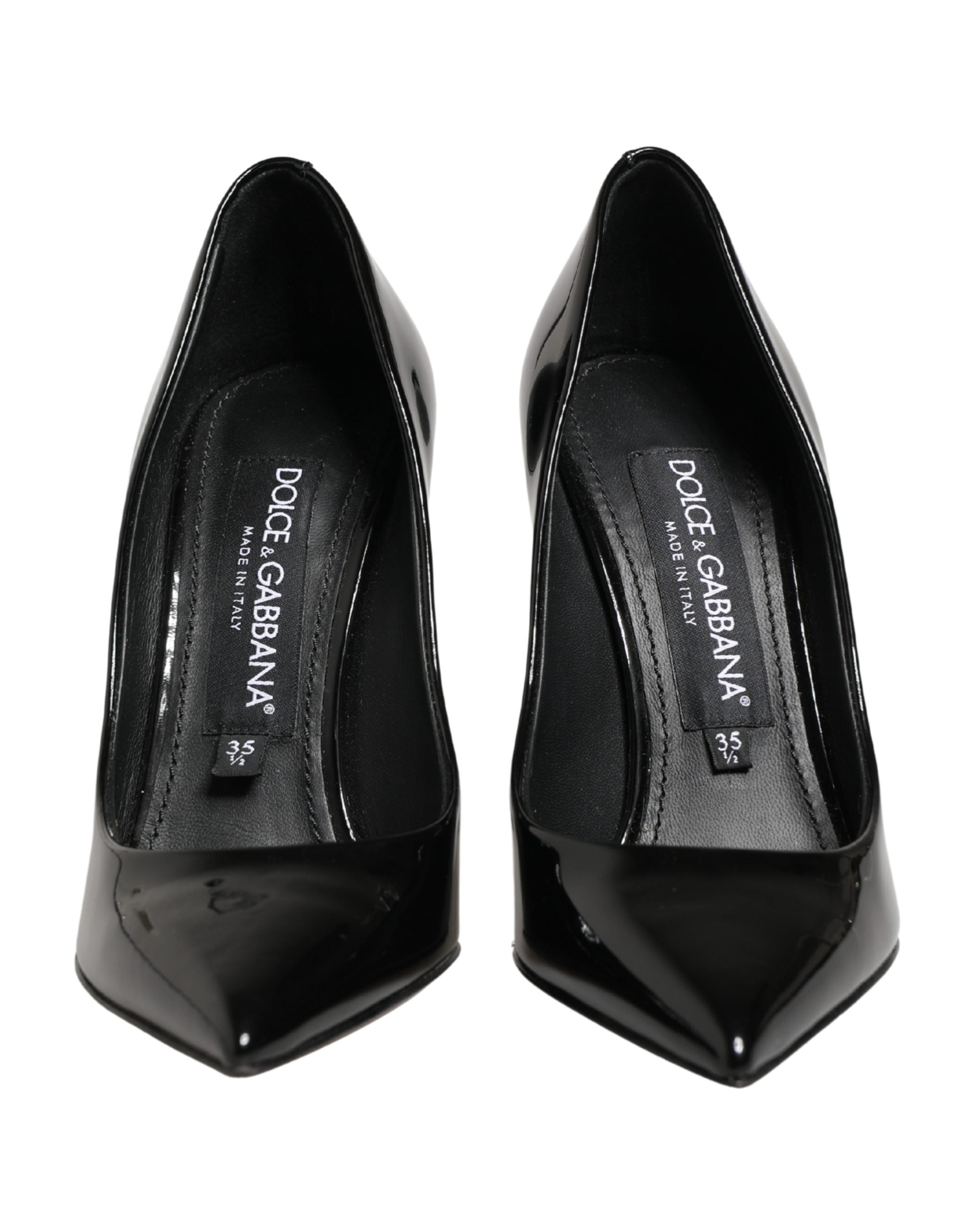 Dolce & Gabbana Schwarz Kalbsleder Stiletto Heels Pumps Schuhe