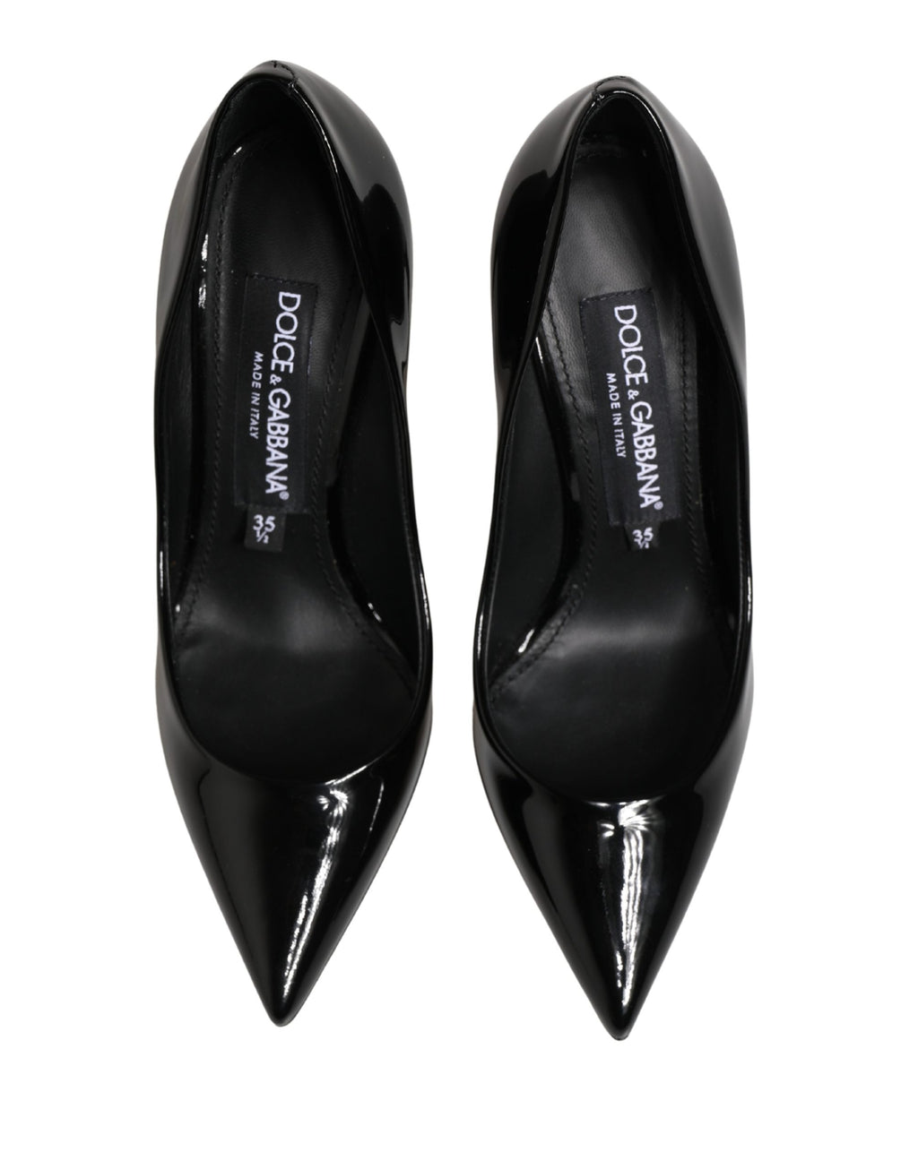 Dolce & Gabbana Schwarz Kalbsleder Stiletto Heels Pumps Schuhe