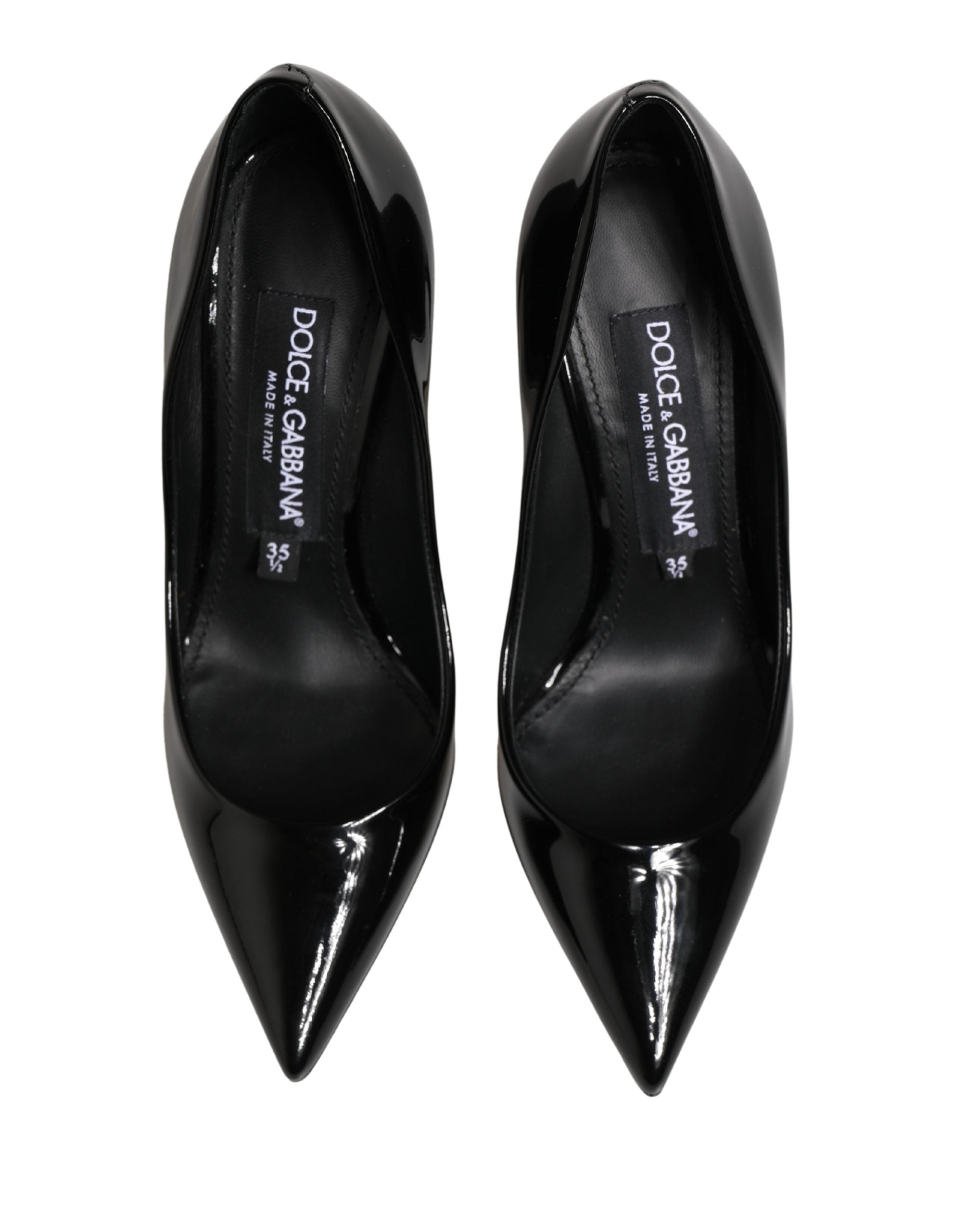 Dolce & Gabbana Schwarz Kalbsleder Stiletto Heels Pumps Schuhe