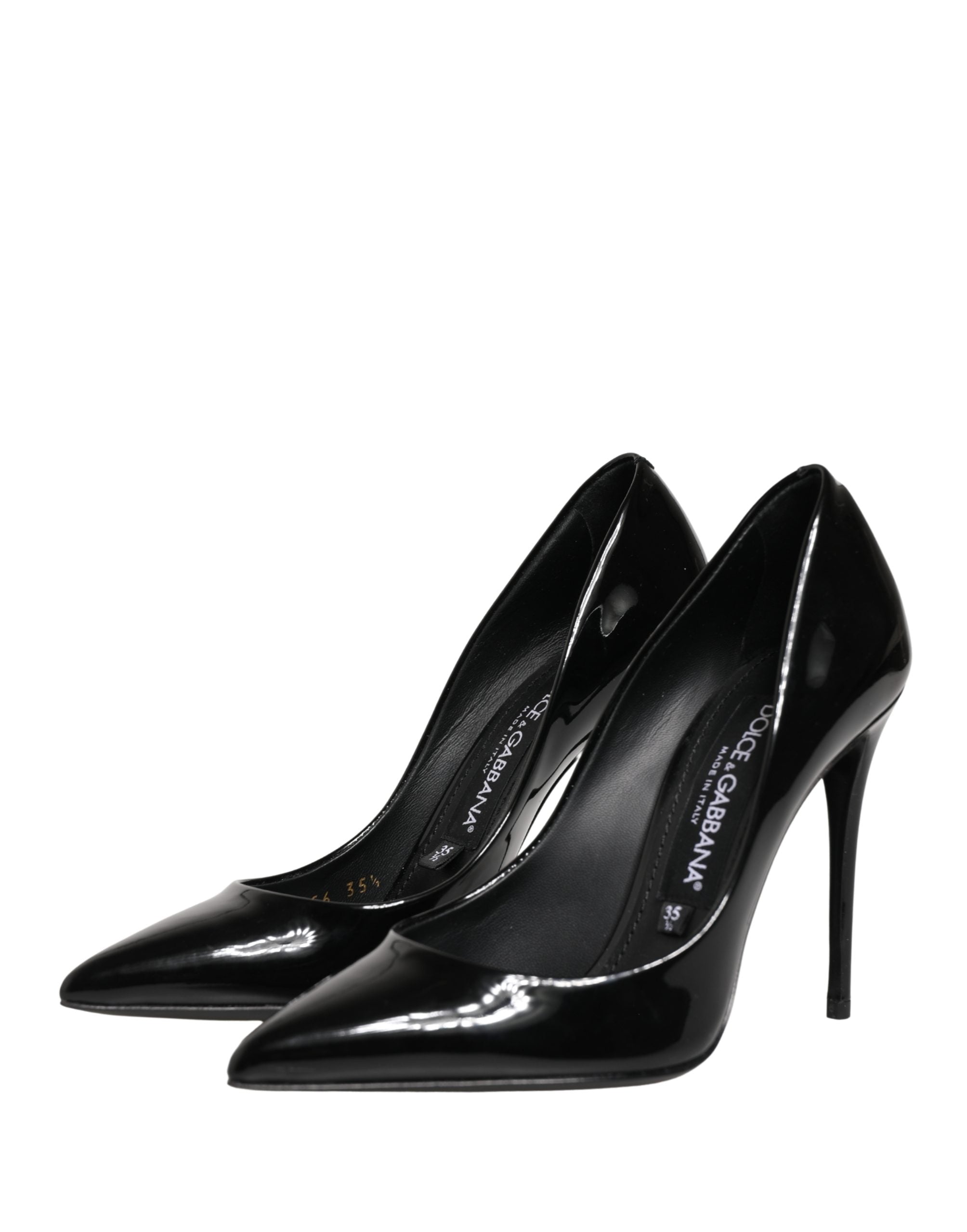 Dolce & Gabbana Schwarz Kalbsleder Stiletto Heels Pumps Schuhe