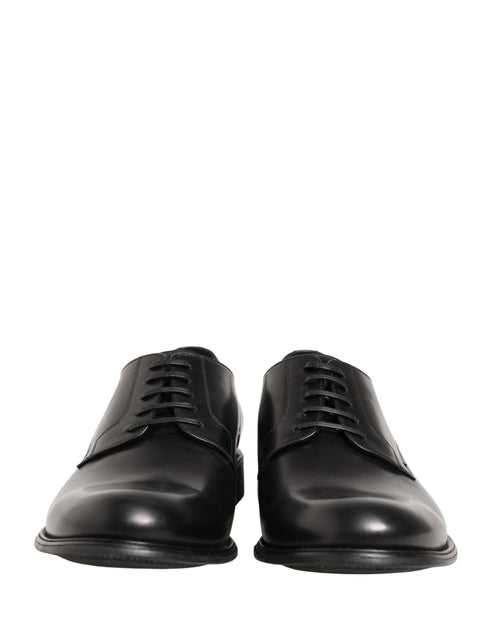 Dolce & Gabbana Schwarze Derby-Schuhe aus Kalbsleder für Herren