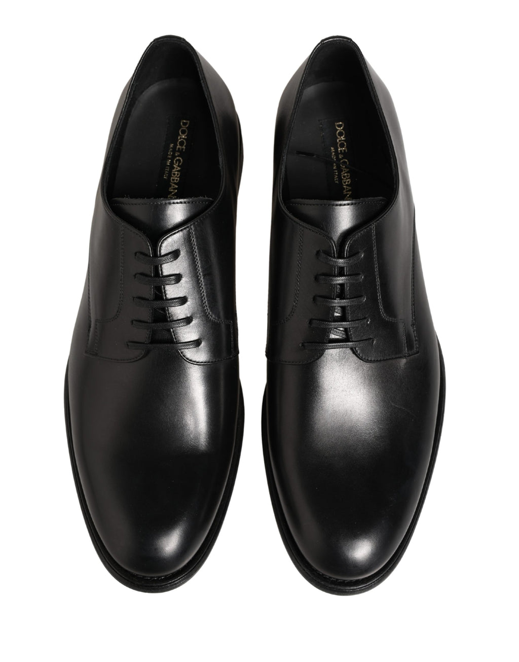 Dolce & Gabbana Schwarze Derby-Schuhe aus Kalbsleder für Herren