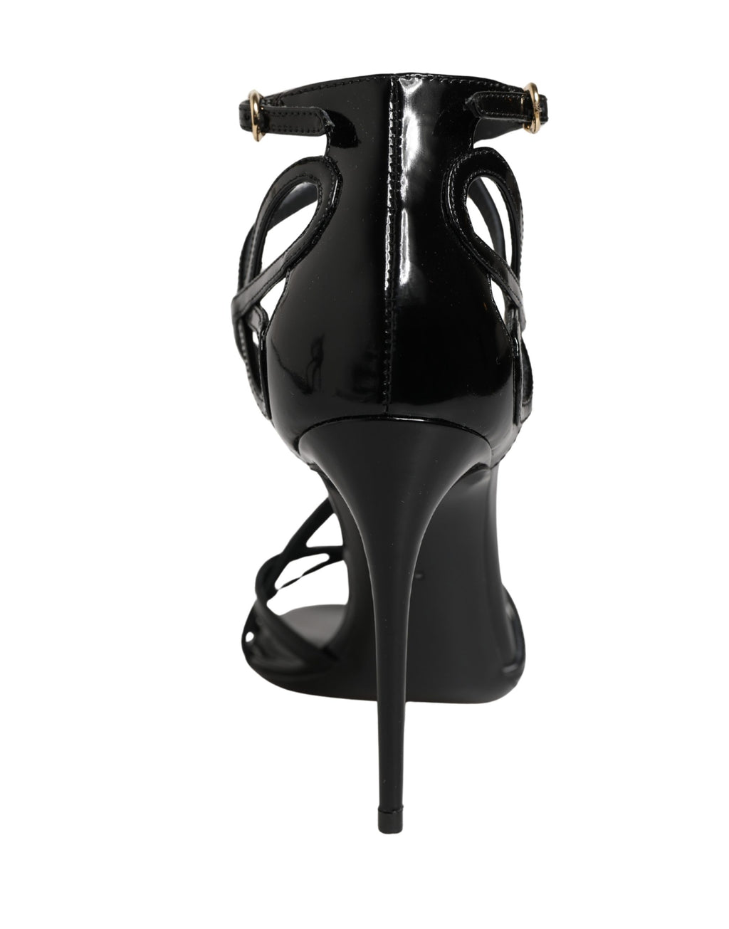 Dolce & Gabbana Schwarze Leder-Stiletto-Sandalen