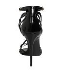 Dolce & Gabbana Schwarze Leder-Stiletto-Sandalen