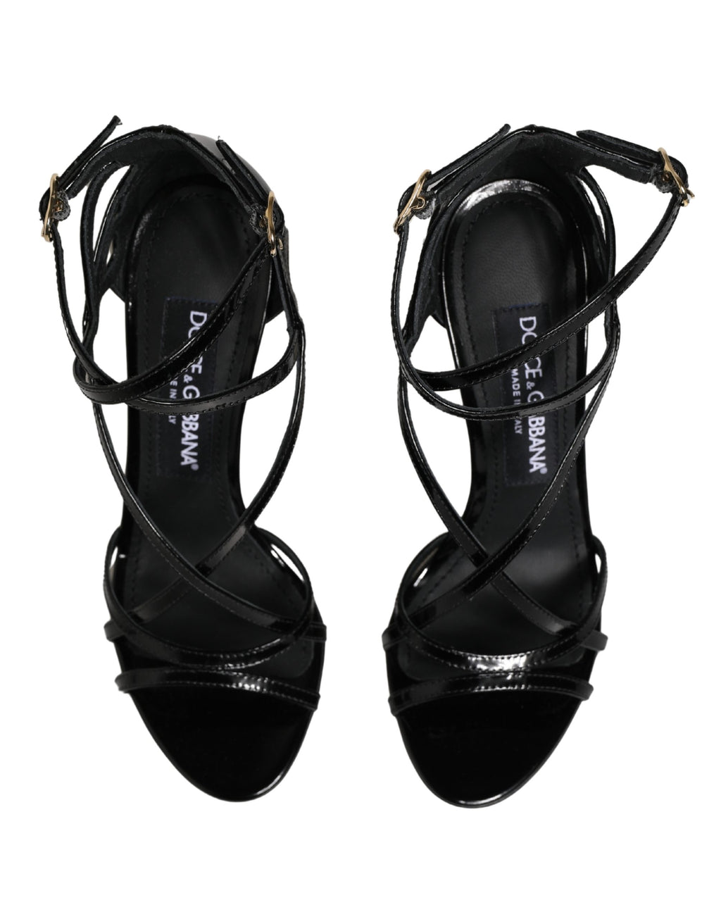 Dolce & Gabbana Schwarze Leder-Stiletto-Sandalen