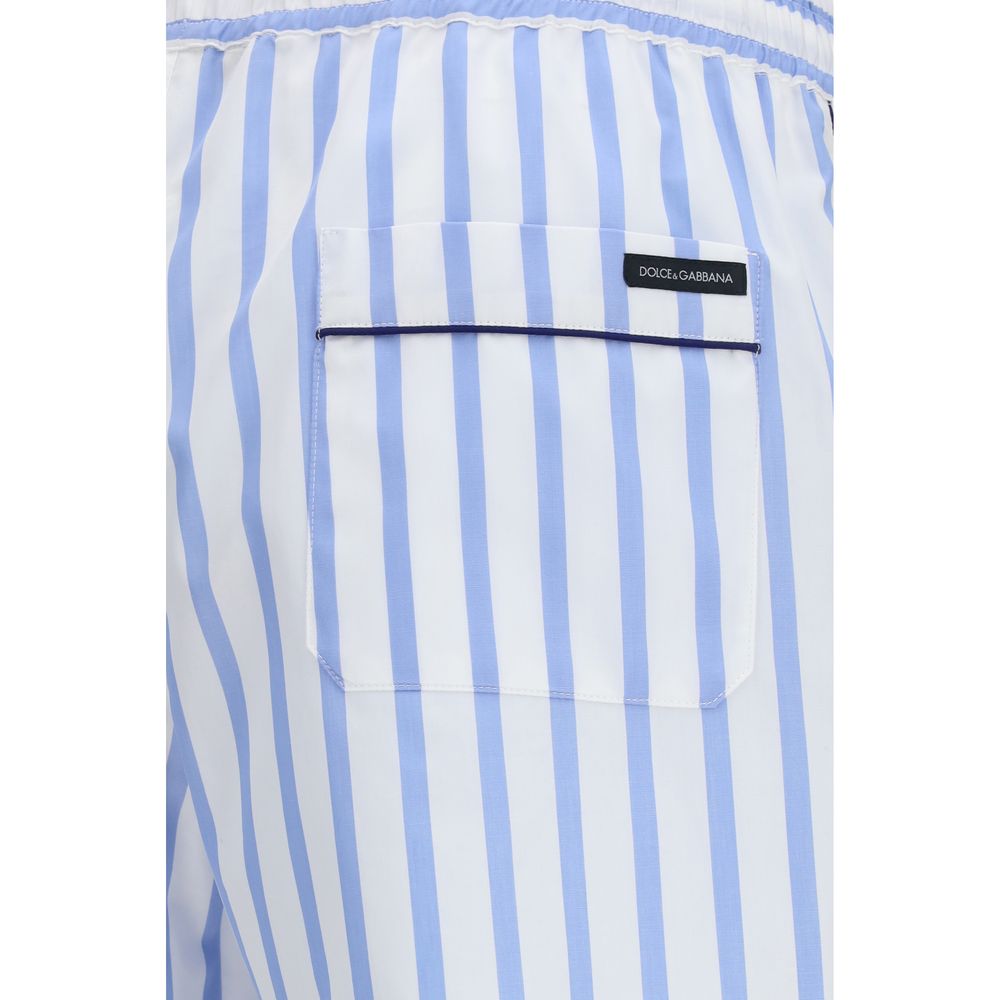 Dolce & Gabbana Blaue Baumwoll-Bermudashorts