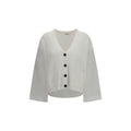 Brunello Cucinelli Weißer Strickcardigan aus Baumwolle