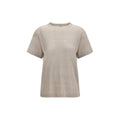 Brunello Cucinelli Beige Leinen-T-Shirt
