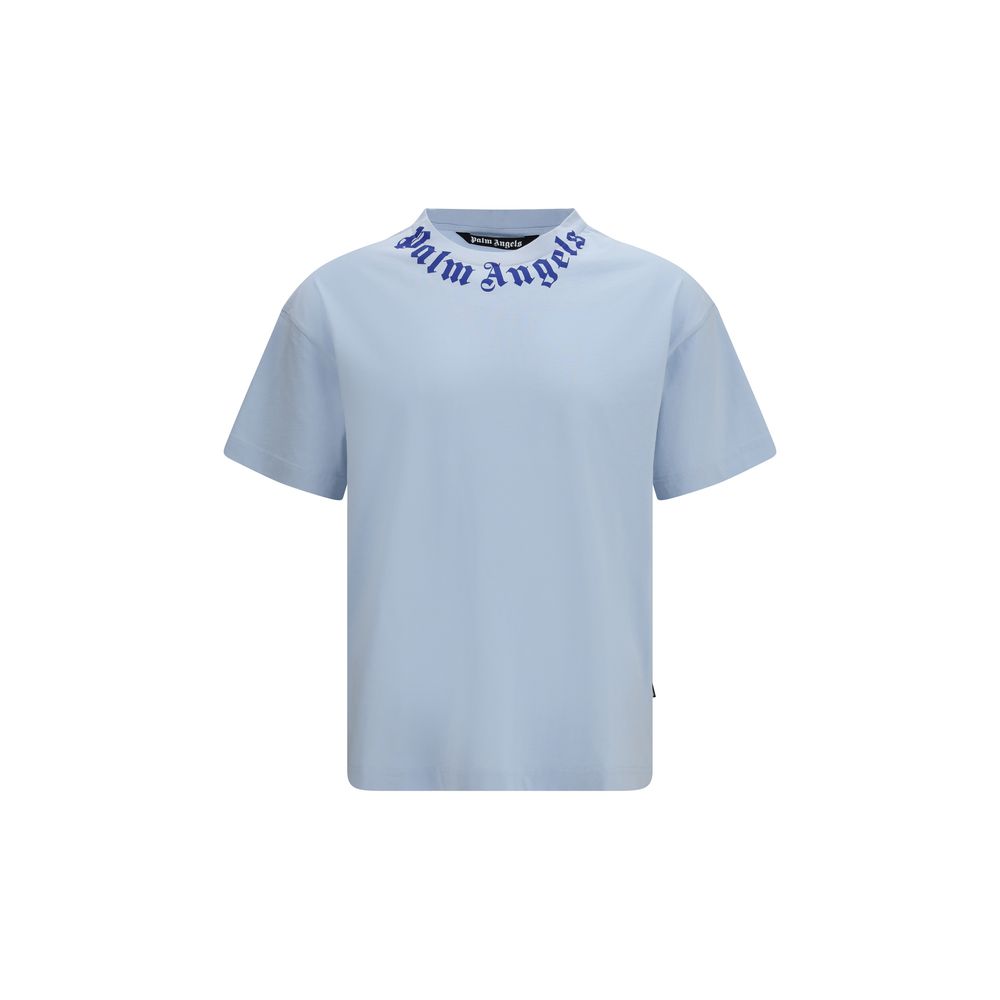 Palm Angels Blaues Baumwoll-T-Shirt