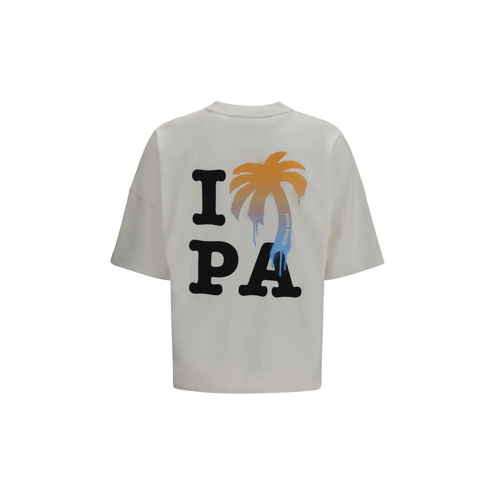 Palm Angels Weißes Baumwoll-T-Shirt