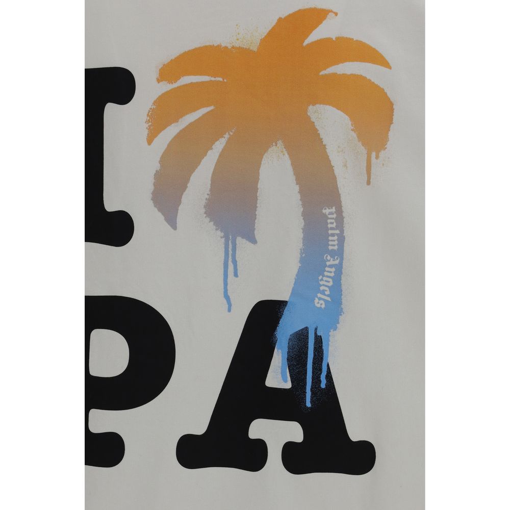 Palm Angels Weißes Baumwoll-T-Shirt
