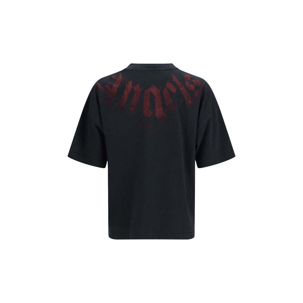 Palm Angels Schwarzes Baumwoll-T-Shirt