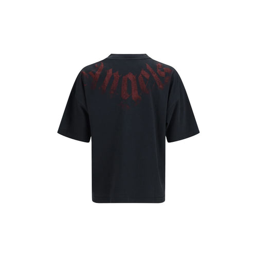 Palm Angels Schwarzes Baumwoll-T-Shirt